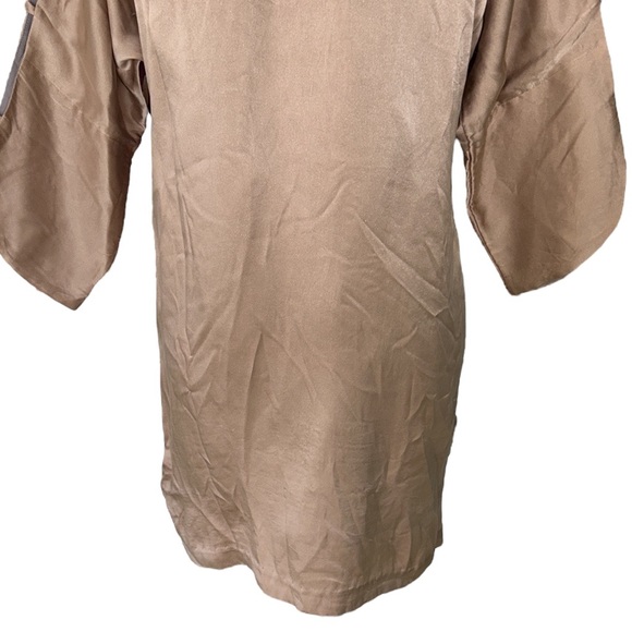 Tibi Silk Abstract Floral Cutout Kimono Sleeve Tunic Column Mini Dress - 2 - Picture 8 of 12